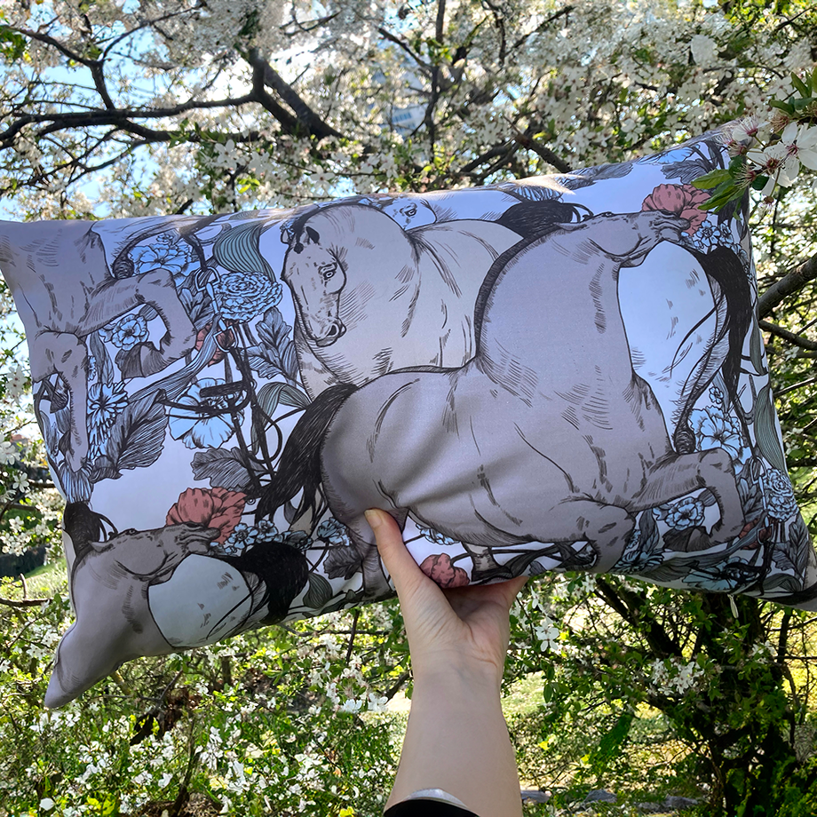 Horse Mess Kuddfodral 60x40 cm